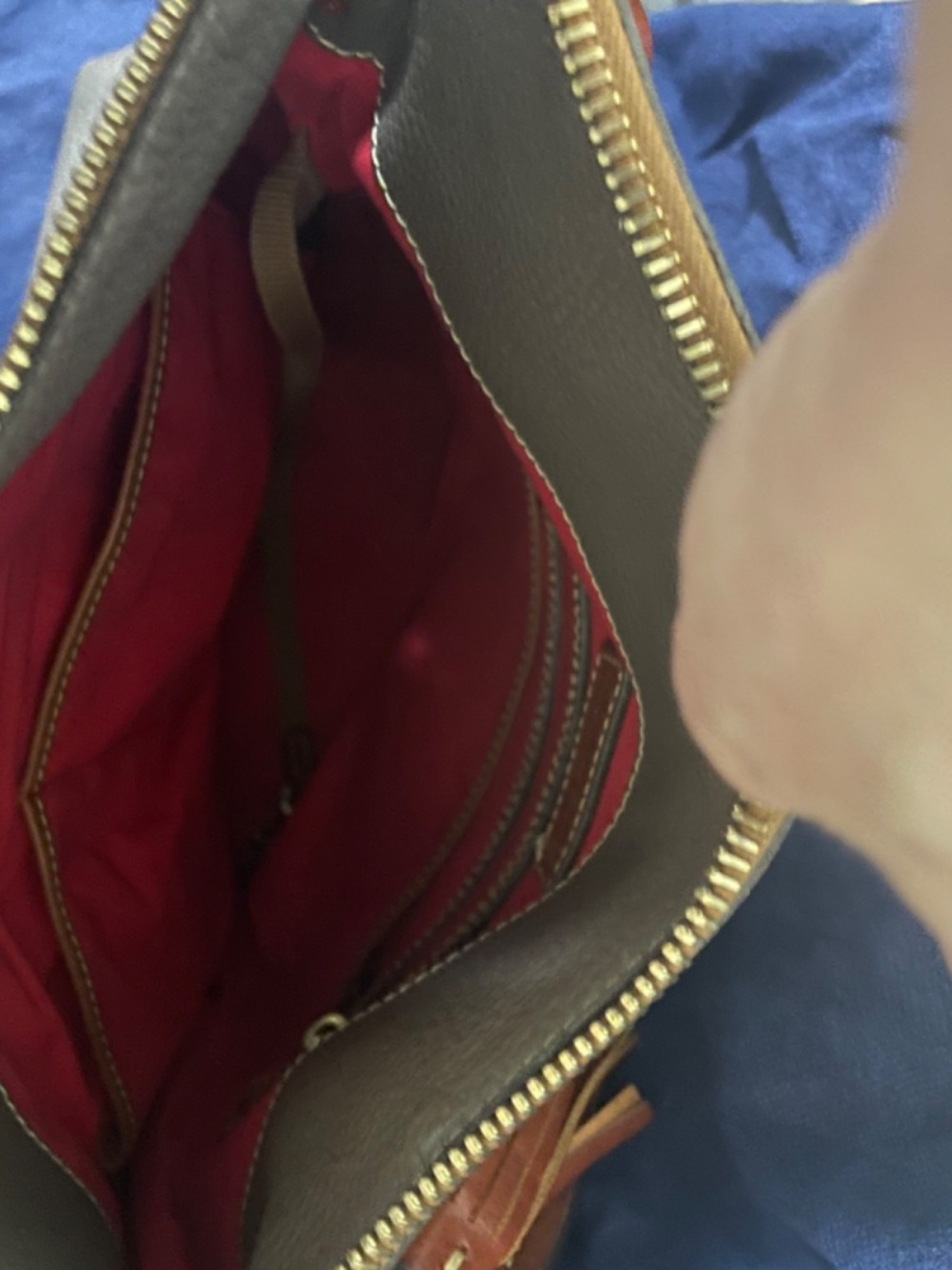 Dooney and Bourke Florentine Leather Hobo Bag Elephant... - Picture 2 of 2